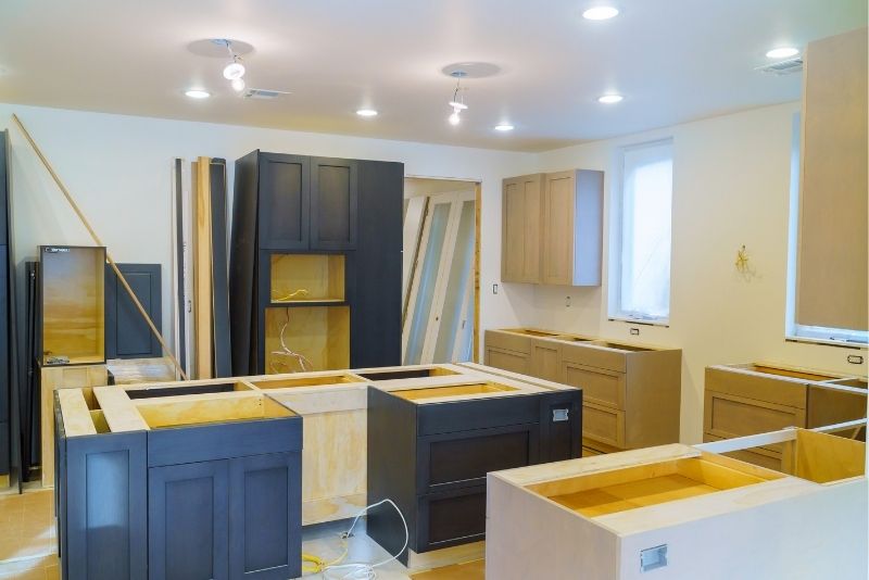 An ongoing kitchen renovation