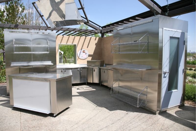 An executive outdoor kitchen