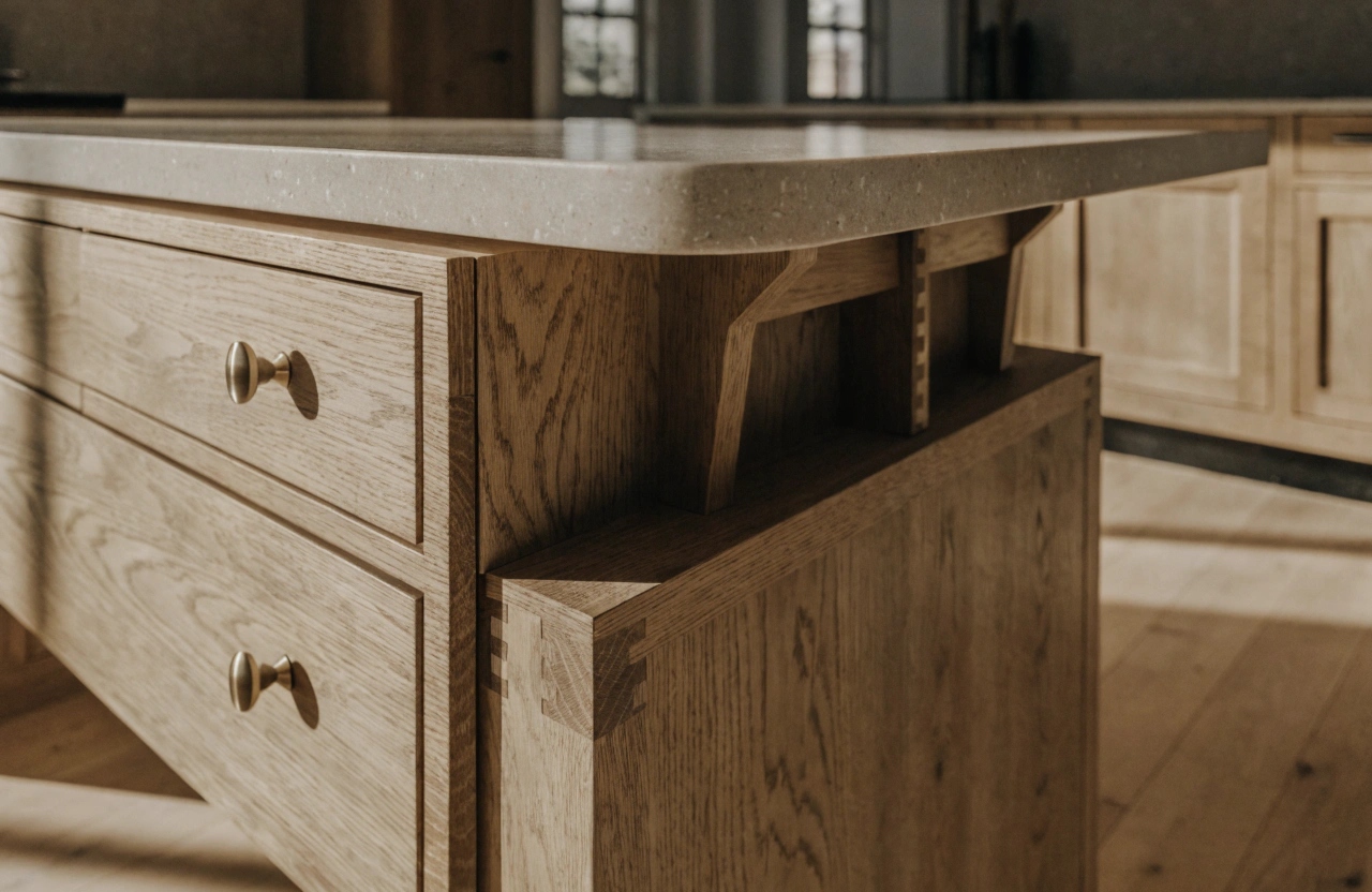 Kitchen island joinery detail in a new build Illawarra home
