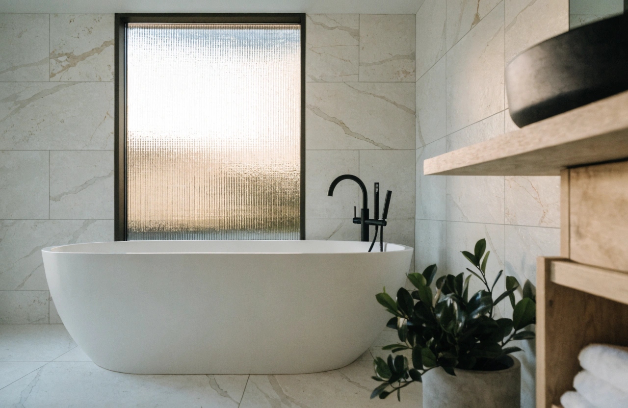 Renovated bathroom in a coastal Wollongong home