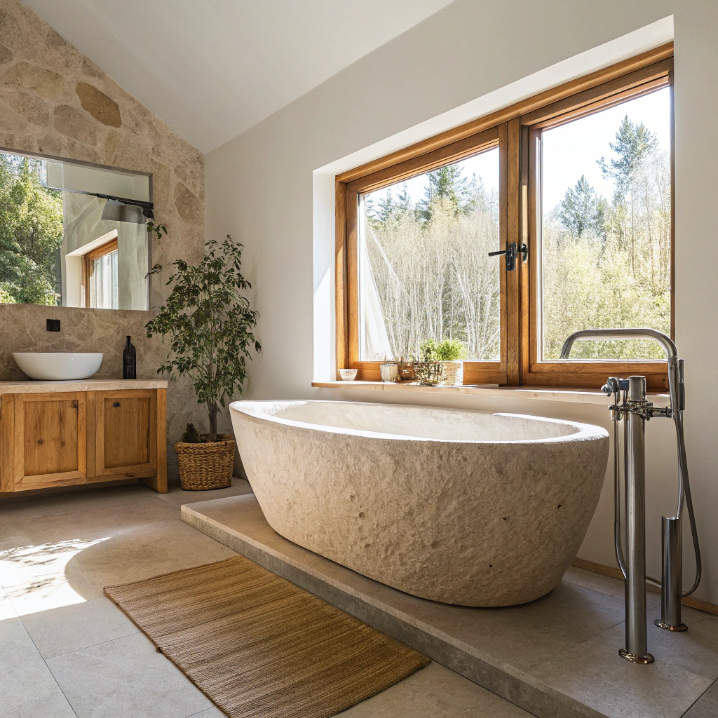 Freestanding bath luxury bathroom renovation Wollongong