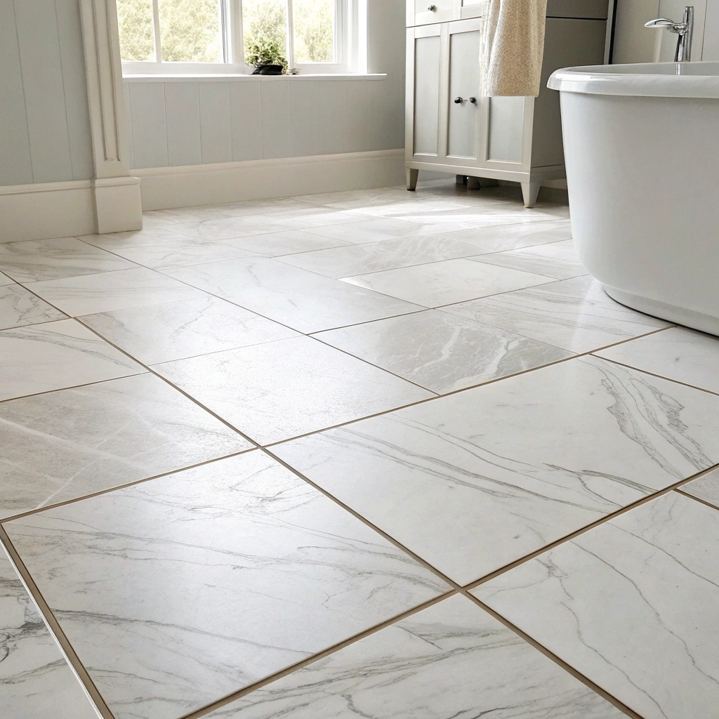 Large-format porcelain tile luxury bathroom Wollongong