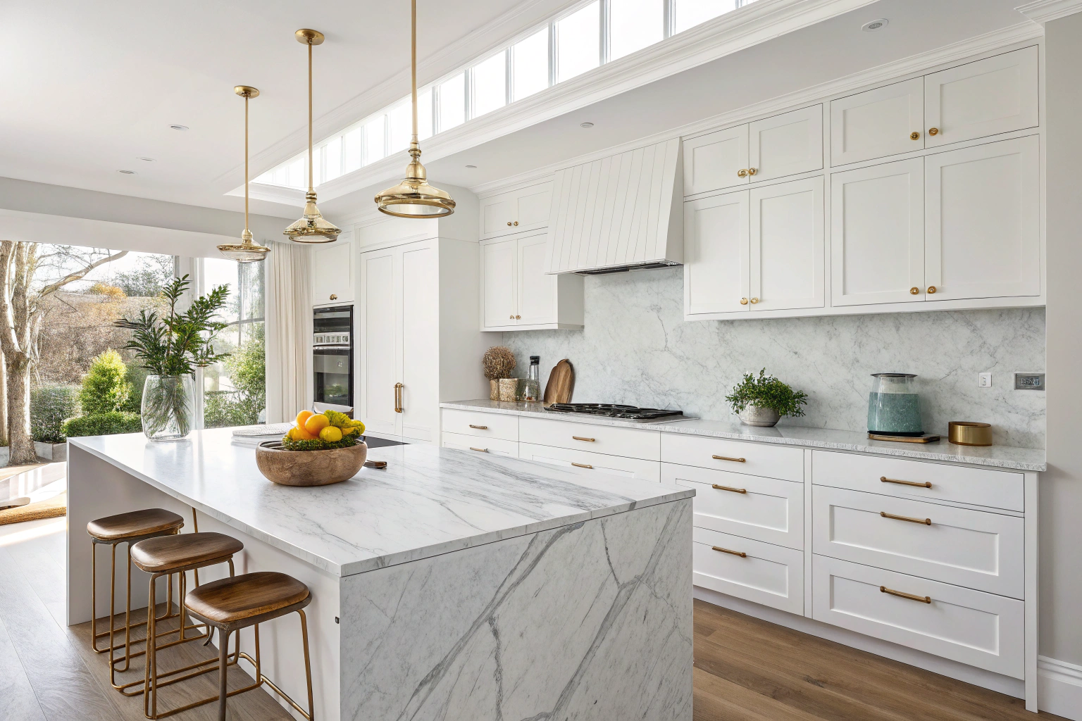 Natural stone marble benchtop, Wollongong kitchen