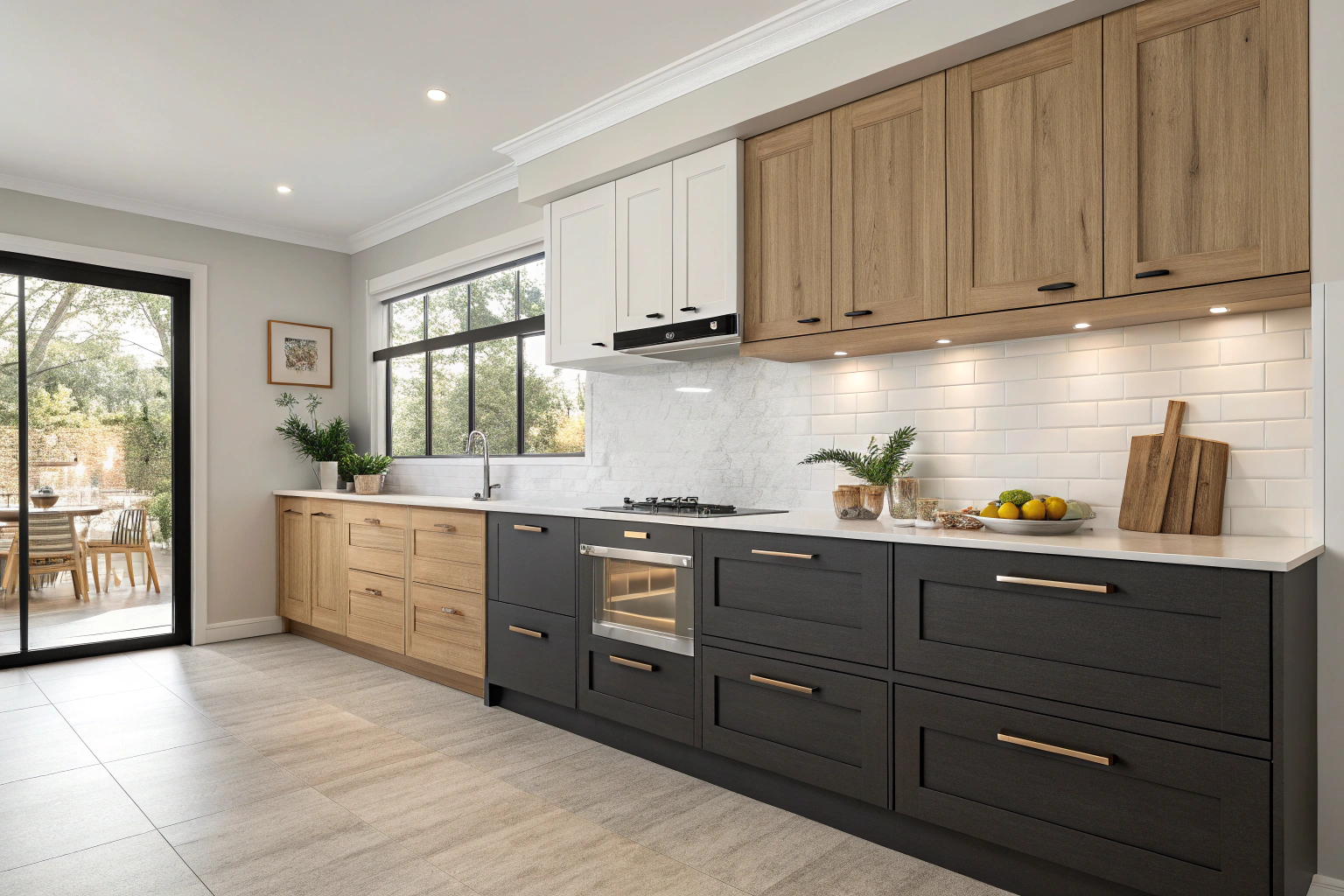 Range of kitchen cabinetry styles and finishes